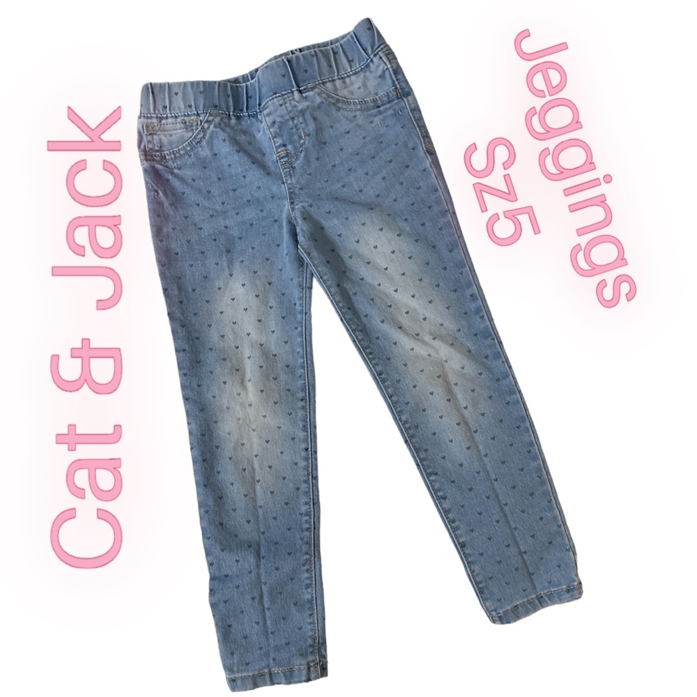 Girls Heart Jeggings 5